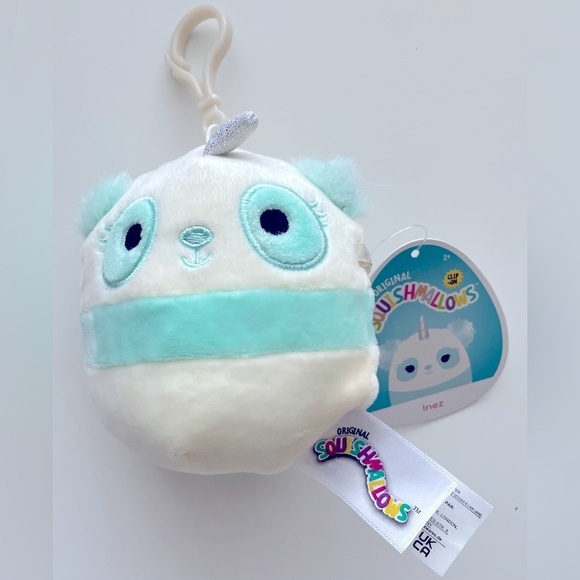 Squishmallows Other - Squishmallow Pandacorn Inez 5 inch Clip-on - NWT